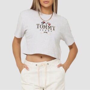 Tommy Hilfiger Light Gray Crop Top